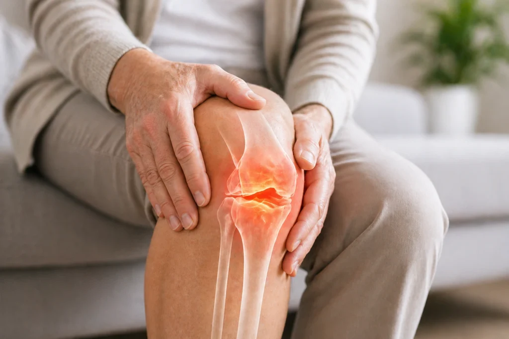 Arthrose als häufige Ursache von Schmerzen im Kniegelenk bei Belastung
