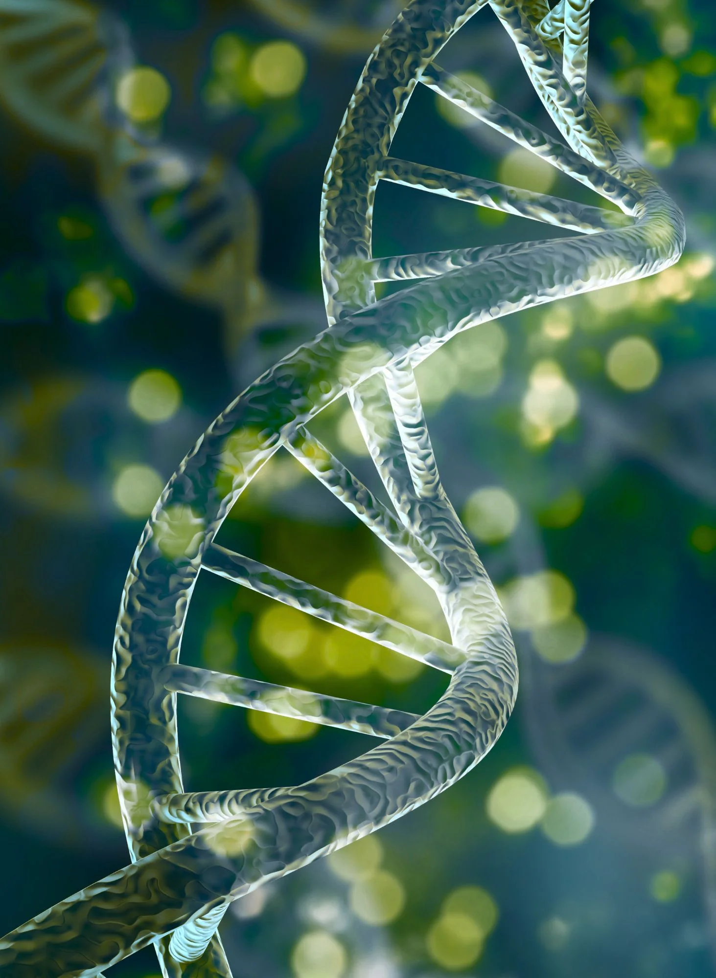 DNA-Doppelhelix als Symbol für die genetische Veranlagung bei Autoimmunerkrankungen und den Ansatz, Autoimmunerkrankungen ganzheitlich zu behandeln.